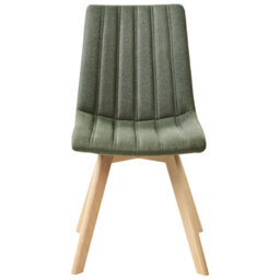 Beliani Set Of 2 Dining Chairs Calgary Fabric Dark Green - thumbnail 5