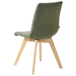 Beliani Set Of 2 Dining Chairs Calgary Fabric Dark Green - thumbnail 6