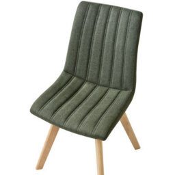 Beliani Set Of 2 Dining Chairs Calgary Fabric Dark Green - thumbnail 7