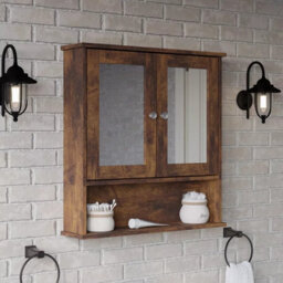Urbn-Living Urbnliving - Grey - Wall Mirror Cabinet - thumbnail 9