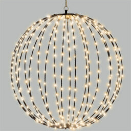 Xmas Haus 40Cm 180 Warm White Led  Black Plastic Ball - thumbnail 1