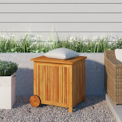 Berkfield Garden Storage Box With Wheels 60X50X58 Cm Solid Wood Acacia - image 1