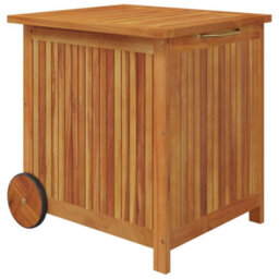 Berkfield Garden Storage Box With Wheels 60X50X58 Cm Solid Wood Acacia - thumbnail 2