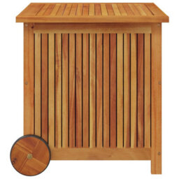 Berkfield Garden Storage Box With Wheels 60X50X58 Cm Solid Wood Acacia - thumbnail 4
