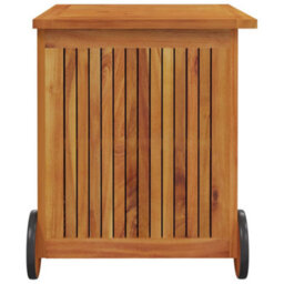 Berkfield Garden Storage Box With Wheels 60X50X58 Cm Solid Wood Acacia - thumbnail 5