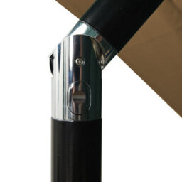 Berkfield Harmful 3-Tier Parasol With Aluminium Pole Taupe 2.5X2.5 M - thumbnail 6