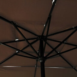 Berkfield Harmful 3-Tier Parasol With Aluminium Pole Taupe 2.5X2.5 M - thumbnail 5