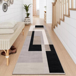 Ameha Printed Rug Living Room Bedroom Runner Non Slip Hallway Extra Large Area Rug Kitchen Floor Mats(Milo Neutral, 80X300 Cm) - thumbnail 5