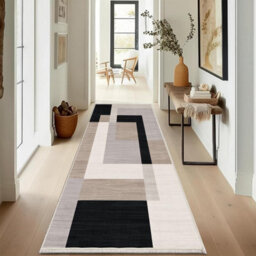 Ameha Printed Rug Living Room Bedroom Runner Non Slip Hallway Extra Large Area Rug Kitchen Floor Mats(Milo Neutral, 80X300 Cm) - thumbnail 6