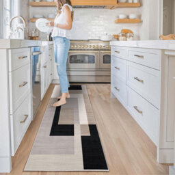 Ameha Printed Rug Living Room Bedroom Runner Non Slip Hallway Extra Large Area Rug Kitchen Floor Mats(Milo Neutral, 80X300 Cm) - thumbnail 2
