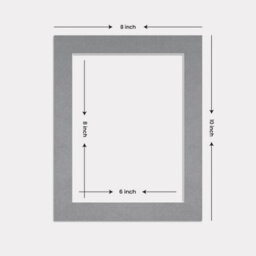 Ak Frames 10X8 Mid Grey Picture Mounts To Fit 8X6 Aperture Size - Mount Board Only (No Frame Included) - thumbnail 3