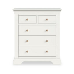 Colette White 2 Over 3 Chest Of Drawers Fully Assembled - By Roseland Furniture - thumbnail 7