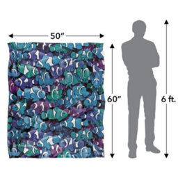 Royce Mcclure Grape Clown Fish Silky Supersoft Blanket Multicoloured (152Cm X 127Cm) - thumbnail 5