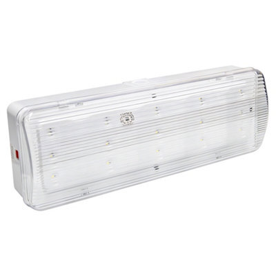 Long Life Lamps Company Glass Emergency Led Light Bulkhead With Green Man Fire Exit Sleeve Celling Or Wall Mount Eml01D - image 1