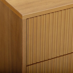 Teamson Home Tremolo Chest Of Drawers 5 Fluted Push-Open Drawer Bedroom Dresser, Natural - thumbnail 9