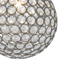 Happy Homewares Modern Antique Brass And Clear Beaded Glass Ip44 Rated Bathroom Ceiling Light - thumbnail 5
