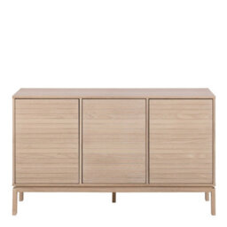 Wyld Haus Nakskov 3-Door White Oak Sideboard With Lamella Panels - thumbnail 4