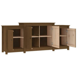 Berkfield Modern Sideboard Honey Brown 164X37X68 Cm Solid Wood Pine - thumbnail 6