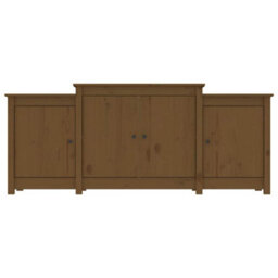 Berkfield Modern Sideboard Honey Brown 164X37X68 Cm Solid Wood Pine - thumbnail 5