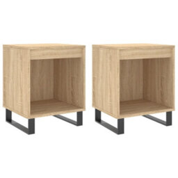 Berkfield Bedside Cabinets 2 Pcs Sonoma Oak 40X35X50 Cm Engineered Wood - thumbnail 2