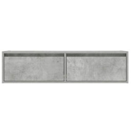 Berkfield Tv Cabinet With Led Lights Concrete Grey 100X35.5X25 Cm - thumbnail 7