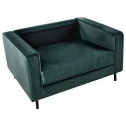 Beliani Armchair Savalen Velvet Dark Green - thumbnail 6