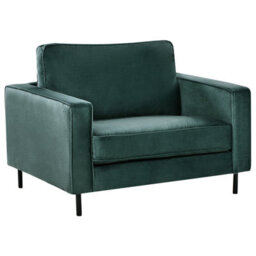 Beliani Armchair Savalen Velvet Dark Green