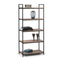 Oakham Premium Camden Tall Bookcase In Black And Sonoma Oak - thumbnail 2