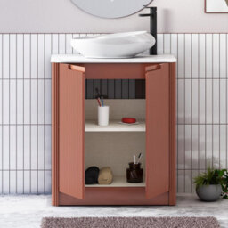 Royal Bathrooms Avenza 800mm Terracotta Clay Floor Standing Bathroom Vanity Unit 2 Door With Nova Basin - thumbnail 5