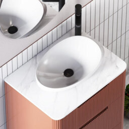 Royal Bathrooms Avenza 800mm Terracotta Clay Floor Standing Bathroom Vanity Unit 2 Door With Nova Basin - thumbnail 7