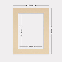 Ak Frames 9X7 Ivory Picture Mounts To Fit 7X5 Aperture Size - Mount Board Only (No Frame Included) - thumbnail 3