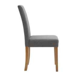 Hallowood Furniture Newquay Oak Flip Top Extending Table With 4 Upholstered Chairs In Grey Fabric - thumbnail 9