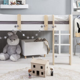 Nöa & Nani Noa & Nani Midsleeper Kids Solid Wood Cabin Bed In Classic White Una - thumbnail 6