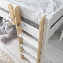 Nöa & Nani Noa & Nani Midsleeper Kids Solid Wood Cabin Bed In Classic White Una - thumbnail 2