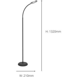 Loops 2 Pack Stylish Modern Black Led Floor Lamp For Contemporary Home Decor - thumbnail 4