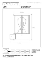 Lucide Lori Outdoor Wall Light With Dusk To Dawn Sensor Dark Anthracite - thumbnail 7