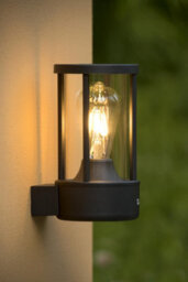 Lucide Lori Outdoor Wall Light With Dusk To Dawn Sensor Dark Anthracite - thumbnail 4