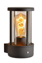 Lucide Lori Outdoor Wall Light With Dusk To Dawn Sensor Dark Anthracite