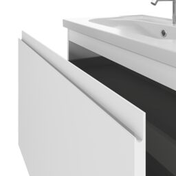 GoodHome Levanna Matt White Wall-Mounted Vanity Unit & Basin Set (W)800mm (H)480mm - thumbnail 6