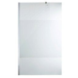 Cooke & Lewis Onega Chrome Effect Textured Striped Walk-In Wet Room Glass Screen (H)195Cm (W)120Cm - thumbnail 1