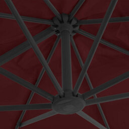 Walplus Cantilever Garden Parasol With Aluminium Pole Bordeaux Red 400X300 Cm - thumbnail 6