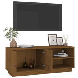 Berkfield Tv Cabinet Honey Brown 105X34X40 Cm Solid Wood Pine - thumbnail 5