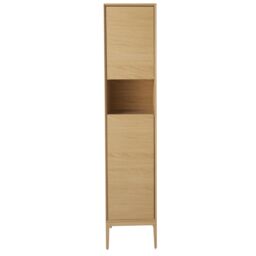 GoodHome Avela Tall Matt Oak Effect Bathroom Single Cabinet (H)170Cm (W)40Cm - thumbnail 5
