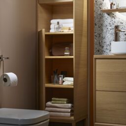 GoodHome Avela Tall Matt Oak Effect Bathroom Single Cabinet (H)170Cm (W)40Cm - thumbnail 8
