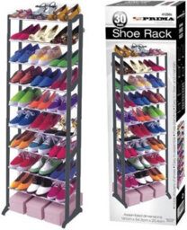 30 Pairs 10 Tier Shoe Rack Stand Storage Freestanding Organiser Home Shelf New - thumbnail 2
