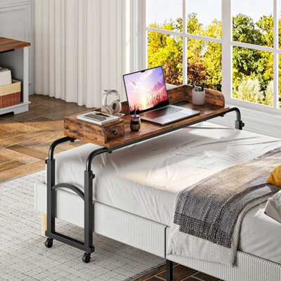 Overbed Table With Charging Station Height And Length Adjustable - image 1