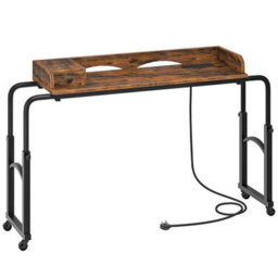 Overbed Table With Charging Station Height And Length Adjustable - thumbnail 6