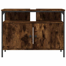 Walplus Bathroom Sink Cabinet Smoked Oak 80X30X60 Cm Engineered Wood - thumbnail 5