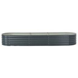 Berkfield Garden Raised Bed 320X80X44 Cm Galvanised Steel Grey - thumbnail 2
