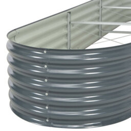 Berkfield Garden Raised Bed 320X80X44 Cm Galvanised Steel Grey - thumbnail 7
